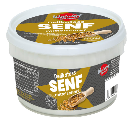 Delikatess Senf -mittelscharf- 250ml Schale